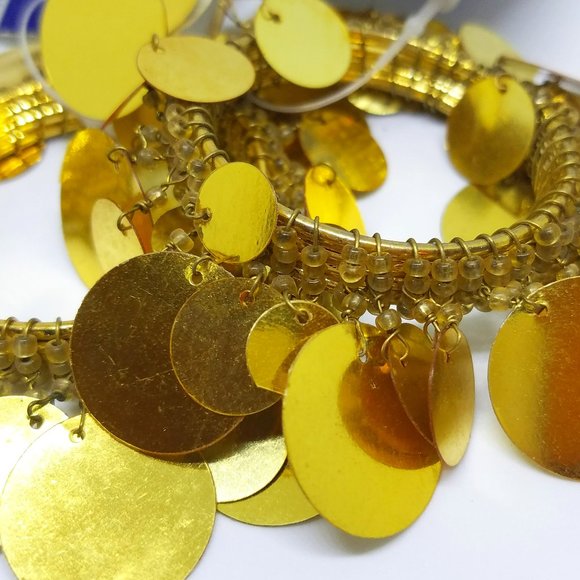 GOLD Beaded Sparkle Napkin Rings x 2 - NWT Colin Cowie for JC Penny - Picture 3 of 7